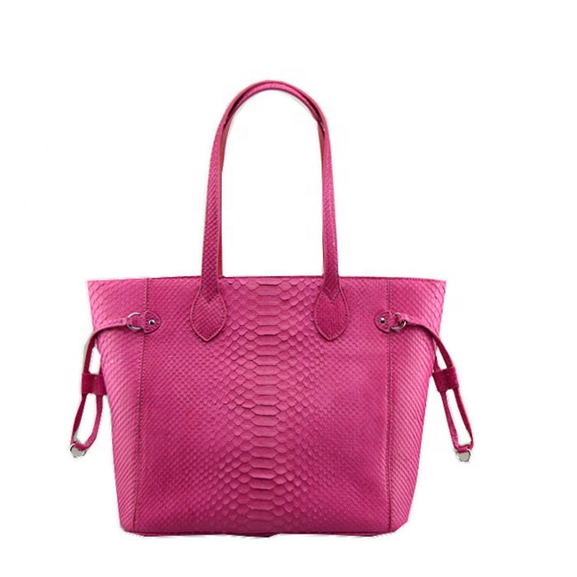 Real python snake skin lady tote bag luxury python leather handbag