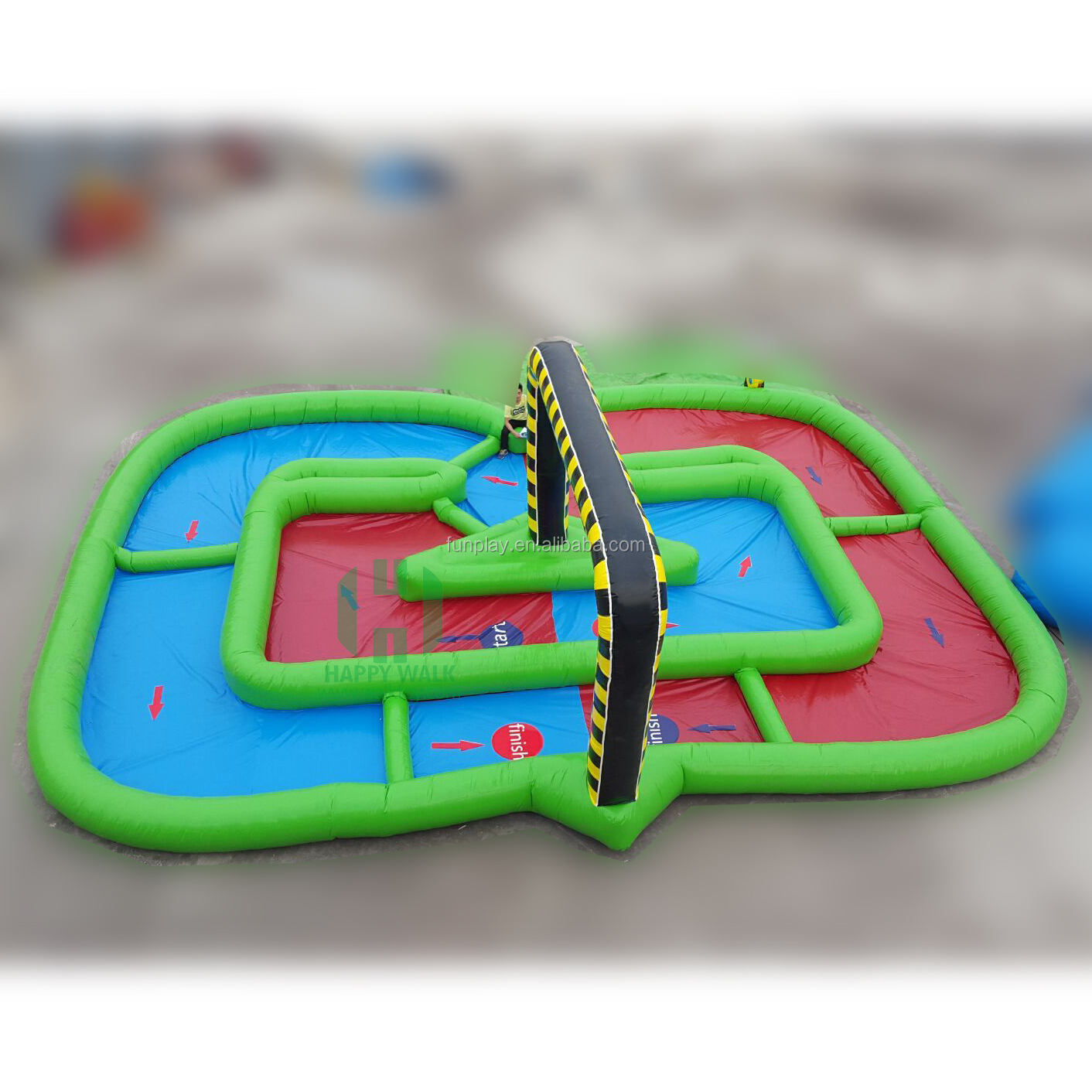 Custom outdoor sport games sealed inflatable race track