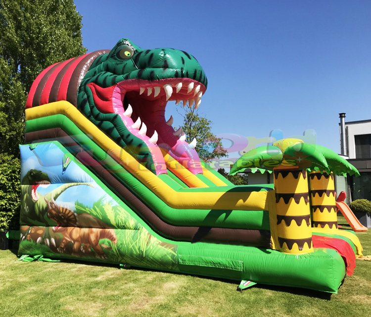 Customized toboggan gonflable dinosaure bounce house commercial combo dinosaur inflatable slide for sale