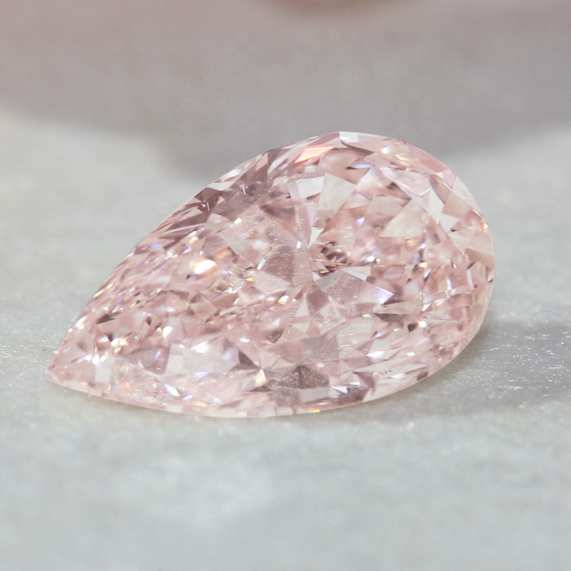 ZKZ Diamonds custom jewelry In stock large size cvd pear loose 1.00ct loose pink lab diamonds suppli