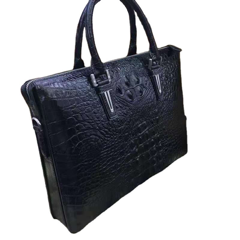 New Trendy Designer Luxury Life Men Real Crocodile Skin hand Bag Luxury Crocodile Leather briefcase 