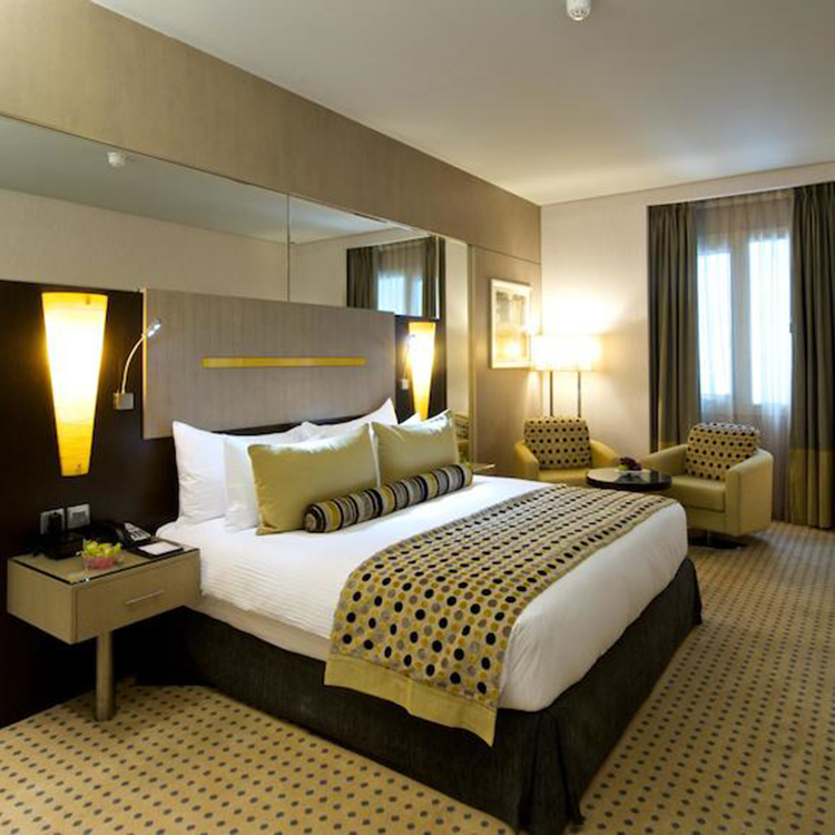 Modern luxury 3-5 Star bedroom design custom made wooden hotel furniture