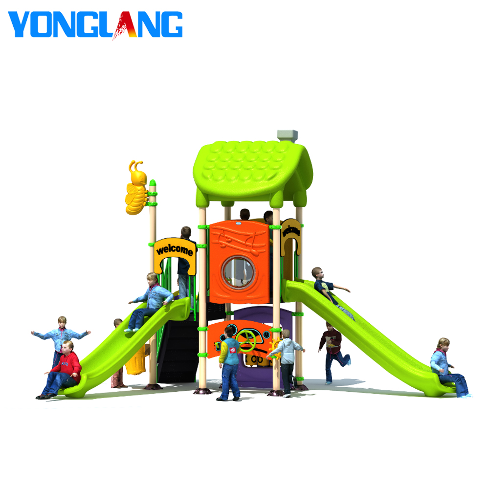 YL-E006 Mini Kindergarten Series Big Plastic Playground Slide , Commercial Outdoor Playground Amusem