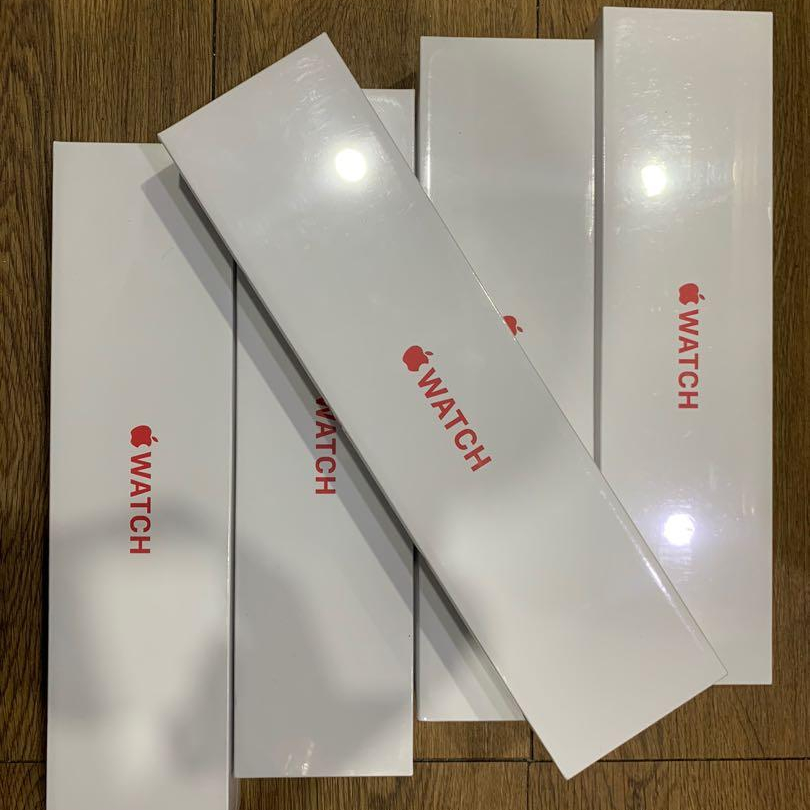 Wholesales Apple Watch Series 6 44mm Space Gray Case Red Sport Band (GPS) + Wifi